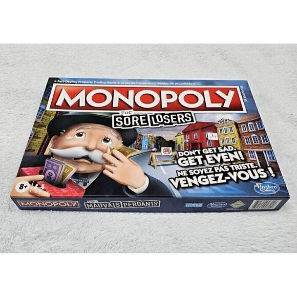 Monopoly  For Sore Losers Board Game Hasbro Parker Brothers English French 2020 - Picture 1 of 16